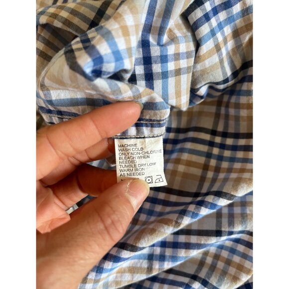 Cotton Traders Mens Medium Short Sleeve Button Up Causal Shirt Striped - Picture 5 of 6